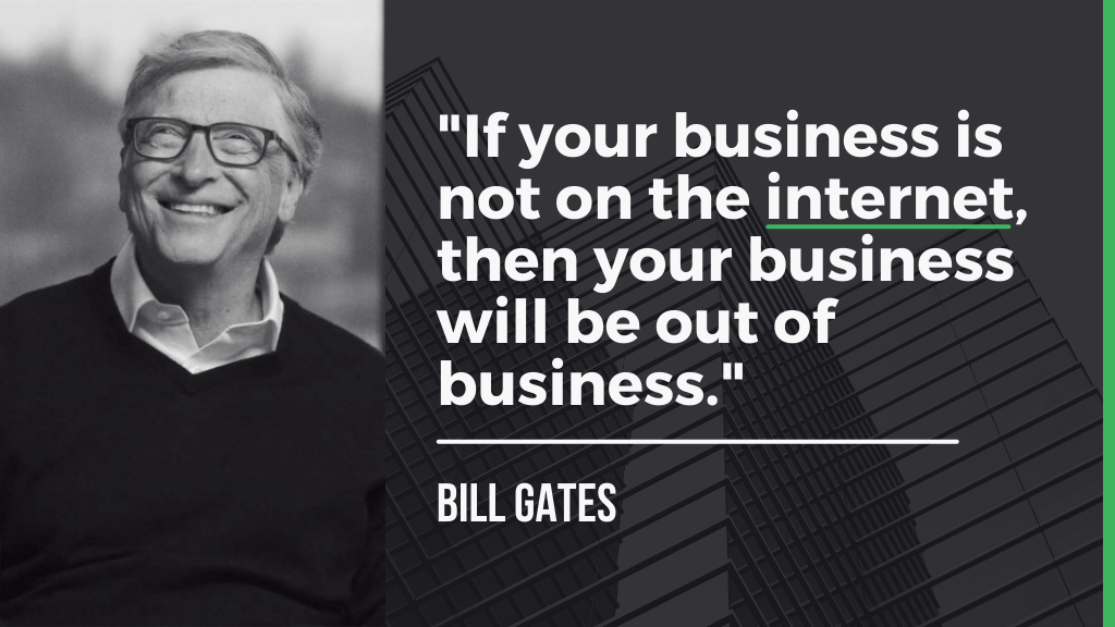 Business Online Bill Gates Quote
